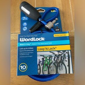 NIP WordLock Cable Bike Scooter Loop’N Lock 7 feet